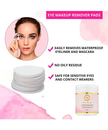 30 Count Eye Makeup Remover Pads for Waterproof Mascara & Eyeliner - Gentle Makeup Cleaner - Buy Online on GoSupps.com