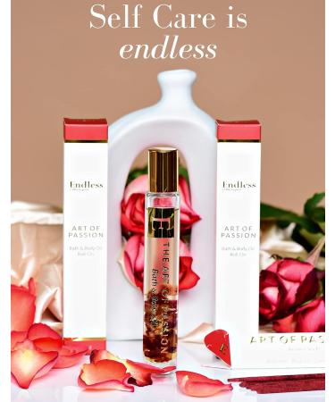 Endless Esthetiques Art of Passion Rose & Ambrette Bath and Body Oil | Organic Moisturizing Skin Oil for Travel with Great Fragrance - Buy Online on GoSupps.com