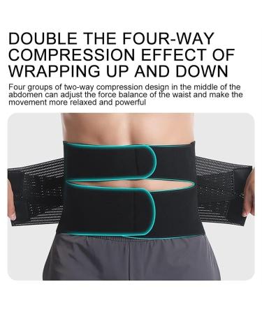 Double Compression Back Support Belt - Lumbar Decompression Waist Brace for Pain Relief | Breathable Strap for Scoliosis Herniated Disc & Sciatica - Silver Gray M - Buy Online on GoSupps.com