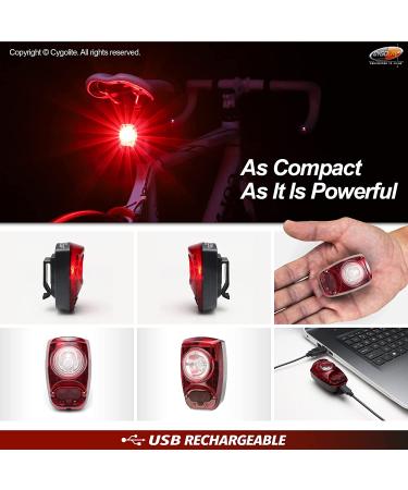 Cygolite Hotshot SL 50 Lumen Bike Tail Light - USB Rechargeable, 6 Modes, Compact Design - Ideal for Busy Roads - Buy Online on GoSupps.com