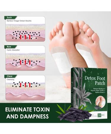 Detox Foot Patches 20PCS Detox Foot Pads to Remove Body Toxins Deep Cleansing Stress Relief & Better Sleep 20 PCS - Buy Online on GoSupps.com