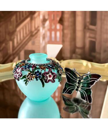 JFYSJ Fancy Empty Crystal Glass Perfume Bottle with Butterfly Stopper Rhinestones Bejewelled Refillable Glass Bottle Containers (40ml) - Buy Online on GoSupps.com