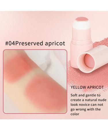 Cream Blush Stick | Smooth Blush Wand with Sponge Head - Face Makeup for Cheeks & Lip & Eyeshadow Makeup Cheek Tint Powder Blush All Day Wear 1.5g Suanq #04back to Sweet Apricot - Buy Online on GoSupps.com