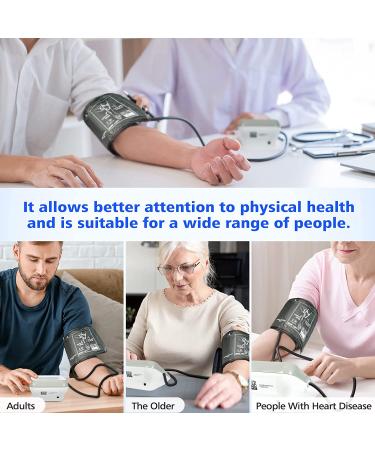 EasyHome Large Cuff Digital Blood Pressure Monitor | 3-Color Backlit Display & Pulse Meter | FDA Cleared for OTC | IHB Indicator | 2 User | FSA Eligible - Buy Online on GoSupps.com