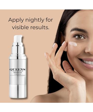 Queens Australia Peptide Eye Cream Hydrating Fragrance-Free Eye Cream for Dark Circles Puffiness & Fine Lines Lightweight Under Eye Cream to Smooth Refresh & Revive Tired-Looking Eyes 30ml - Buy Online on GoSupps.com