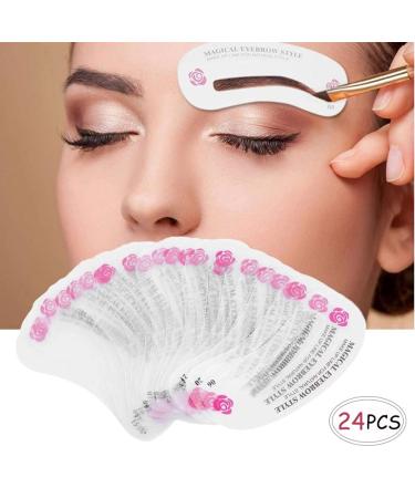 24 Reusable Eyebrow Template Set with Eyebrow Pen - Perfect for Beginners & Professionals | Brown Eyebrow Pencil Included - Buy Online on GoSupps.com