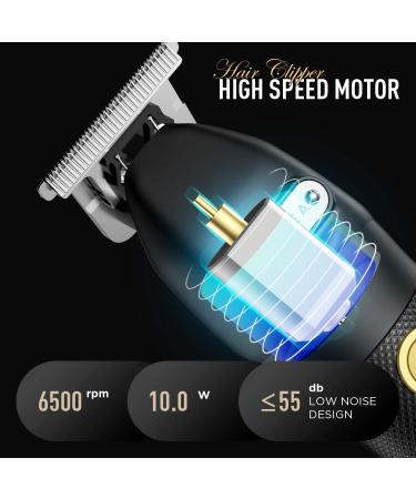 Professional Men's Hair Trimmer & Beard Clippers Kit - Cordless & Waterproof with LED Display - Rechargeable and Durable - Black - Buy Online on GoSupps.com