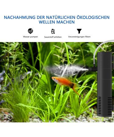 Everfarel Aquarium Corner Filter - Internal Filter Pump with Spray Rod for 300L/450L Fish Tanks (450L/H 6W) - Buy Online on GoSupps.com