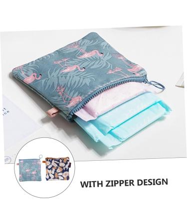 Heallily Sanitary Pads Storage Bag - 2PC Portable Menstruation Pad Holder & Travel Makeup Bag for Outdoors - Buy Online on GoSupps.com