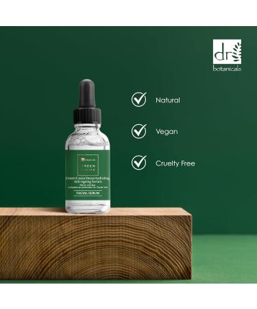 DR BOTANICALS Green Caviar Deep Hydrating Anti-Ageing Serum | Green Caviar Hyaluronic Acid and Citric Acid for Youthful Skin - Nourishes Hydrates Softens Wrinkles and Exfoliates - Buy Online on GoSupps.com