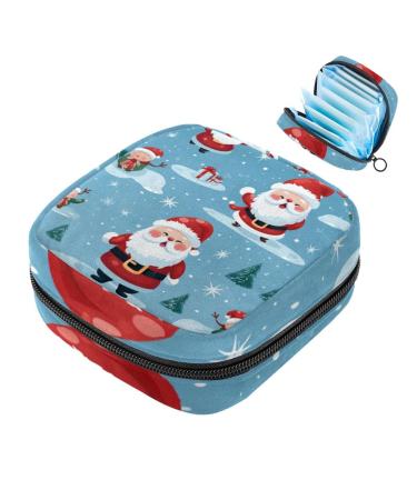 MUOOUM menstrual artery Bag zipper women's bandage bag tampons collect bags for women girls (Christmas tree pattern) color 8 1 count (pack of 1)