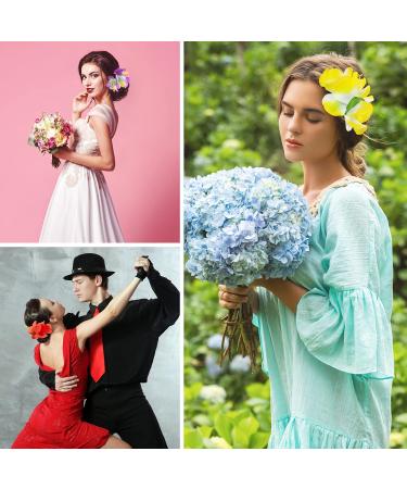 BOFUNX 6 Pieces Hawaii Flower Hair Clips - Perfect Hair Accessories for Weddings Parties & Beach Summer Style - Buy Online on GoSupps.com