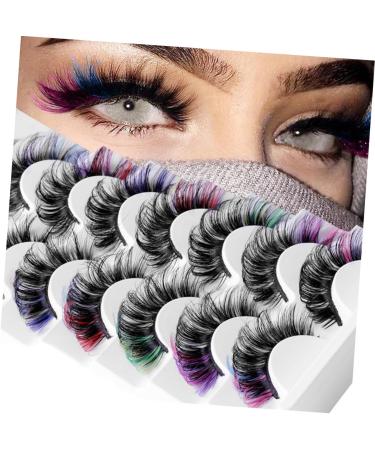 FRCOLOR 7 Pairs Fake Eyelashes False Lashes Cosmetic Lashes Women Lashes with Color Colored Lashes False Lash Extensions Individual Lashes Curl Lash Clusters Chemical Fiber Extend Cosplay - Buy Online on GoSupps.com