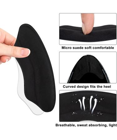 12 Pcs Premium Heel Inserts for Women & Men - Self-Adhesive Heel Protectors for Shoes Too Big - Heel Grips Liners for Relief of Heel Pain - Black & White - Buy Online on GoSupps.com