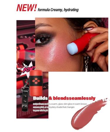  G n rique Cream Blush Stick Facial Beauty Wand 5g Hydrating Formula Makeup Blush Stick Smooth Moisturizing Finish Present Cheek and for Friends and Women - Buy Online on GoSupps.com