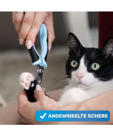 Bluepet Krallensch n Professional Claw Scissors for Small Dogs & Cats - Ergonomic Angled Head with Nail File | Ideal for Small to Medium Claws - Buy Online on GoSupps.com