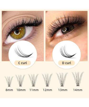 240Pcs Cluster Individual Lashes 10D+20D D Curl Mix 8-14mm + Tweezers - False Eyelashes Kit - Buy Online on GoSupps.com
