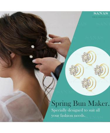 Sanas Spiral Hair Pins 24 Pc Hair Accessories For Women Wedding Hair Accessories For Women Hair Decoration Accessories For Women Party Accessories Spring Flowers 24 Pc (Spring) - Buy Online on GoSupps.com