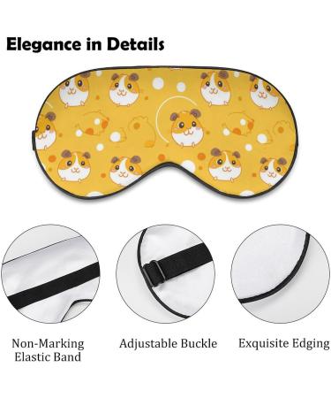 Guinea Pig & Hamster Cheese Soft Sleep Mask - Adjustable Eye Cover for Light Blocking | For Men & Women - Buy Online on GoSupps.com