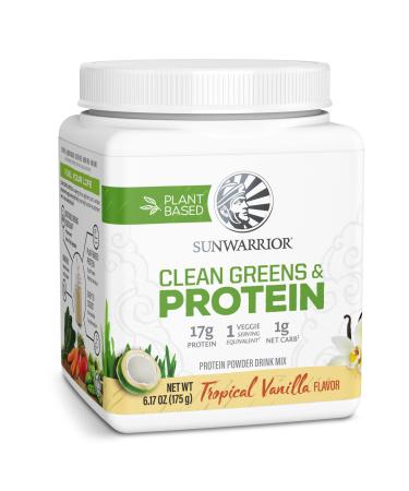 Sunwarrior Clean Greens & Protein Tropical Vanilla 6.17 oz (175 g)
