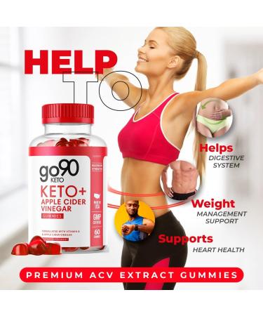 Go90 Keto ACV Gummies - Apple Cider Vinegar Gummies for 30-Day Supply - Buy Online on GoSupps.com