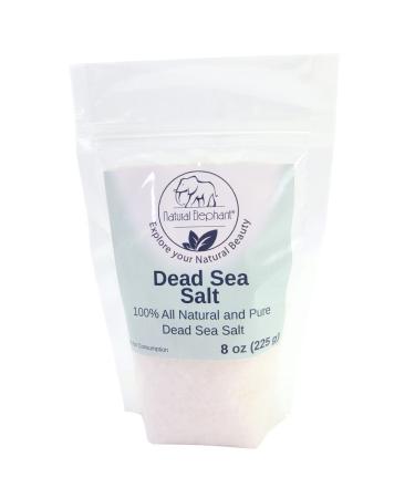 Dead Sea Salt Coarse Grain 8 oz (226 g) by Natural Elephant 100% Natural & Pure for Psoriasis Eczema Acne & Other Dermatological Needs