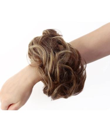 JJstar Messy Hair Bun Scrunchies for Women - Brunette/Ash Blonde Chignons - Buy Online on GoSupps.com