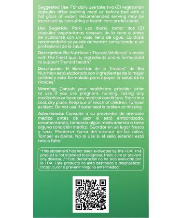 Bio Nutrition Thyroid Wellness 60 Veg Caps - Buy Online on GoSupps.com