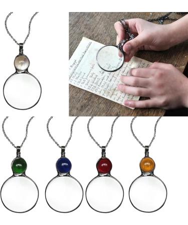 Loupe Pendant Necklace Gift - 2022 Magnifying Glass Necklace Vintage 10X Magnifying Reading Magnifier Decorative Gift Sweater Chains for Women - Buy Online on GoSupps.com