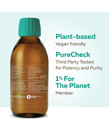 Nature's Way NutraVege Plant-based Omega 3 Supplement Extra Strength Formula Vegetarian EPA + DHA from Algal Oil Vegan Lemon Flavour 200 mL Liquid - Buy Online on GoSupps.com