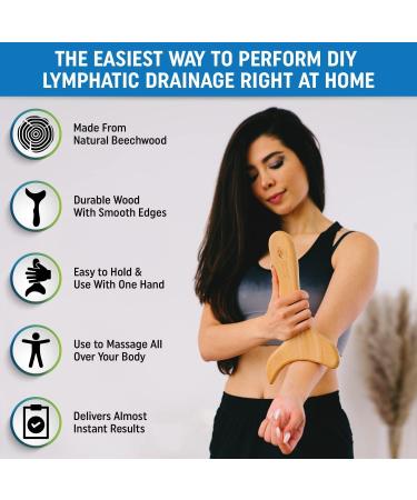 Comfort Miracle Wooden Lymphatic Drainage Massager - Natural Wood Therapy for Cellulite & Muscle Relaxation - Buy Online on GoSupps.com