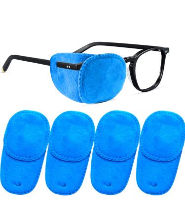 THSIREE 4 Pack Eye Patches for Kids, Medical Eye Patch Soft Eye Patch for Glasses Treating Lazy Eye Amblyopia Strabismus for Children, Blue