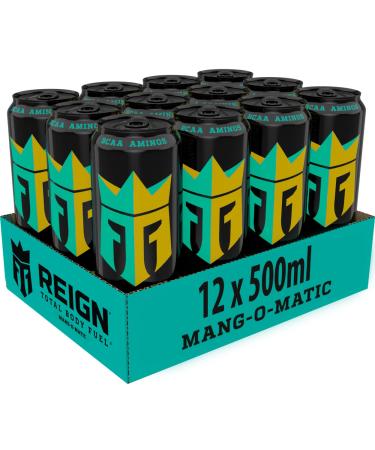 Buy Reign Mang-O-Matic: Sugar-Free Calorie-Free Mango Caffeinated Energy Drink (12x500ml) - Best Energy Boost! - Buy Online on GoSupps.com