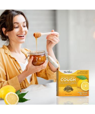 Herbion Naturals Honey Lemon Cough Lozenges | Cough Suppressant | Sore Throat Relief | Pack of 6 - Buy Online on GoSupps.com