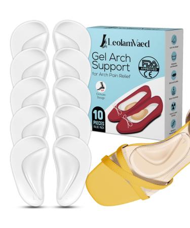 Arch Support reusably foot -bumper shoe insoles to relieve plantar fasciitis self -adhesive flat foot deposits orthopedic interludes for relieving the foot pressure - 5 pairs transparent*5 pairs - Buy Online on GoSupps.com