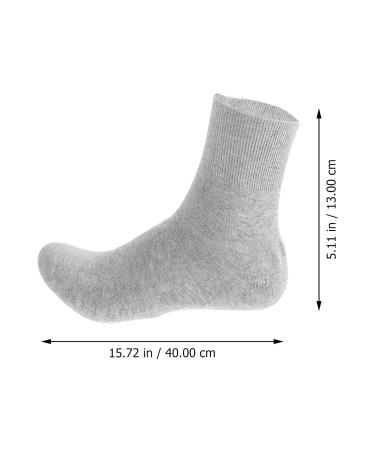 Lurrose Men's Moisturizing Cotton Gel Socks - Foot Repair & Care Treatment for Dry Cracked Skin - 2 Pack Light Gray - Buy Online on GoSupps.com
