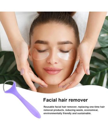 Facial Hair Remover Feather Chin Epilator Tool Multifunctional Portable Facial Hair Remover for Lip Neck Eyebrows Nose and Back Purple - Buy Online on GoSupps.com