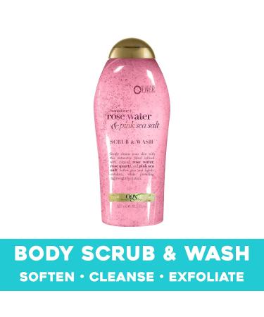 OGX Coffee Scrub and Wash Coconut 19.5 Fl Oz with OGX Pink sea salt & rosewater gentle soothing body scrub 19.5 Ounce 1.0 Count - Buy Online on GoSupps.com