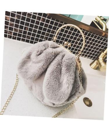 Alipis 2 Pcs Single Shoulder Bag Crossbody Bag Metal Chain Bag Plush Bag Handbag Fur Bag Messenger Bag Wild - Buy Online on GoSupps.com