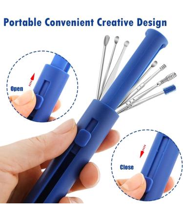 7Pcs/Set Steel Ear Wax Pickers & Remover Kit for Ear Care - Earwax Clean Curette Spoon Cleaner - Buy Online on GoSupps.com