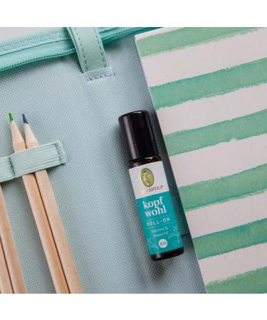 Primavera Aroma Roll-On Organic Peppermint 10ml | Vegan Aromatherapy for Headaches | Soothing & Clarifying On-the-Go Relief - Buy Online on GoSupps.com