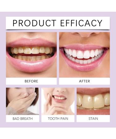 Purple Bright White Toothpaste Whiten Teeth Reduce Yellow Stains Protect Enamel and Gently Prevent Acid Erosion(2pcs) - Buy Online on GoSupps.com