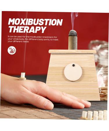 Sewoart Moxibustion Box & Tooth Gemstones - Body Massage Tool Moxa Gel Burner Wooden & Metal Housing - Buy Online on GoSupps.com