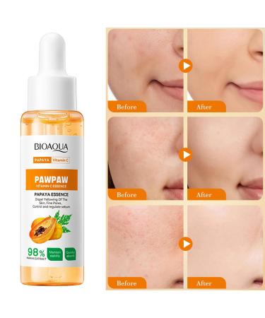 BIOAQUA 98% Papaya Extract Vitamin C Essence - Deep Hydration & Fine Pores - 30ml - Buy Online on GoSupps.com