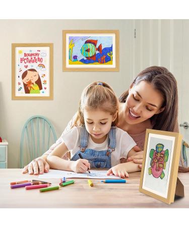 Buy Cezlstesy A4 Childrens Picture Frames - 2-Piece Hinged Wooden Art Display for 150 Drawings - Buy Online on GoSupps.com