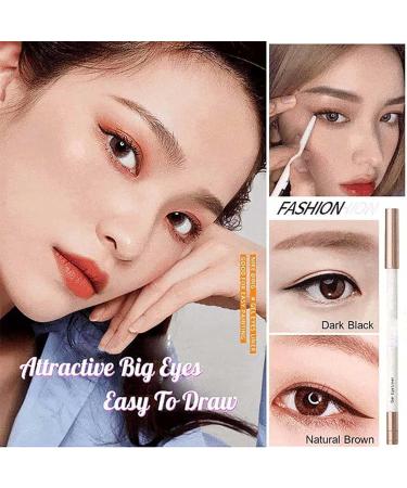 2024 neuer wischfester wasserfester Eyeliner schnell trocknender und langlebiger schweißfester Eyeliner ultrafeiner Pinsel-Eyeliner wasserfester und wischfester Eyeliner Brown+brown - Buy Online on GoSupps.com