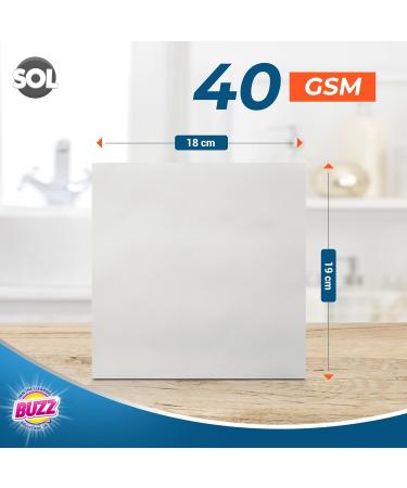 200pk Buzz Bathroom Wipes | Powerful Antibacterial Cleaning Wipes for Bathroom | Removes Soap Scum, Limescale | Large & Strong Toilet Wipes - Buy Online on GoSupps.com
