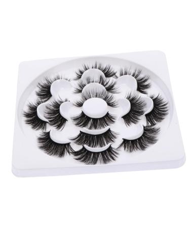 minkissy 1 Box Lotus Porcelain Plate False Eyelashes Makeup Tool Artificial Eyelashes Looking Lashes Dense Eyelashes False Lash Mascara Vivid Eyelash False Lashes Multi-layer Essence Fiber