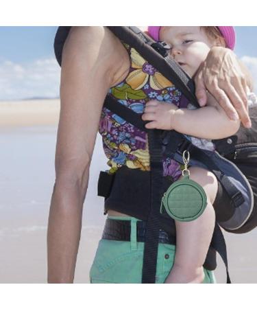 Eteslot Pacifier Holder Case | Silicone Baby Pacifier Storage Box with Carabiner | Stroller & Outdoor Use - Buy Online on GoSupps.com