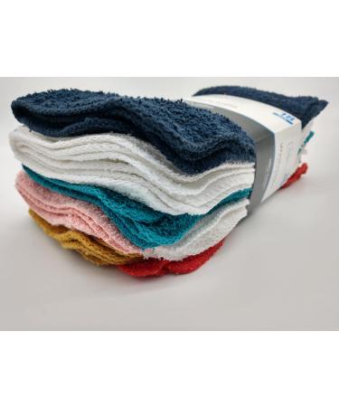 Mainstays 18 Pack Assorted Bright Cotton Terry Washcloths Rags - Thin & Absorbent - Buy Online on GoSupps.com